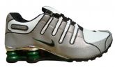 Nike Shox NZ Cromado Prata Branco e verde MOD:016