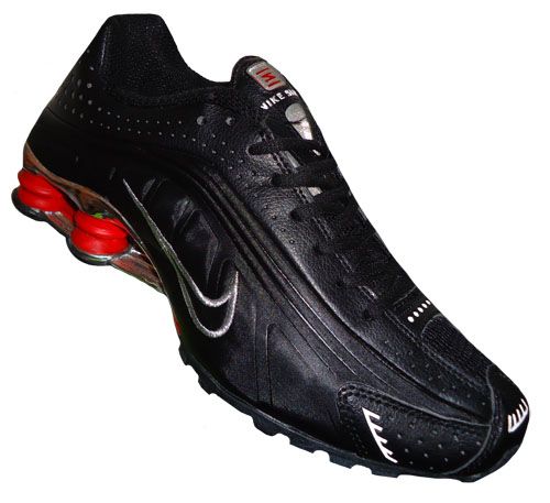 nike shox r4 preto e vermelho