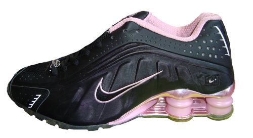 Nike Shox R4 Cromado Preto e Rosa MOD:020