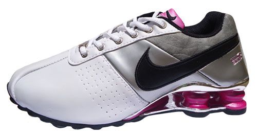 Tênis Nike Shox Deliver Branco, Prata e Rosa MOD:015