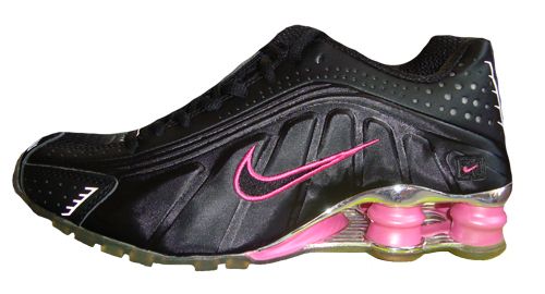 Nike Shox R4 Cromado Preto e Rosa MOD:021