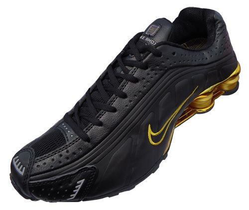 nike shox preto dourado